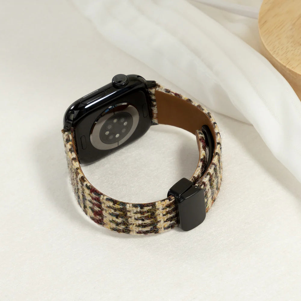 Premium Tweed Apple Watch Strap - Classic, Textured Band for Timeless Style