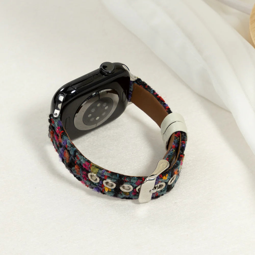 Premium Tweed Apple Watch Strap - Classic, Textured Band for Timeless Style