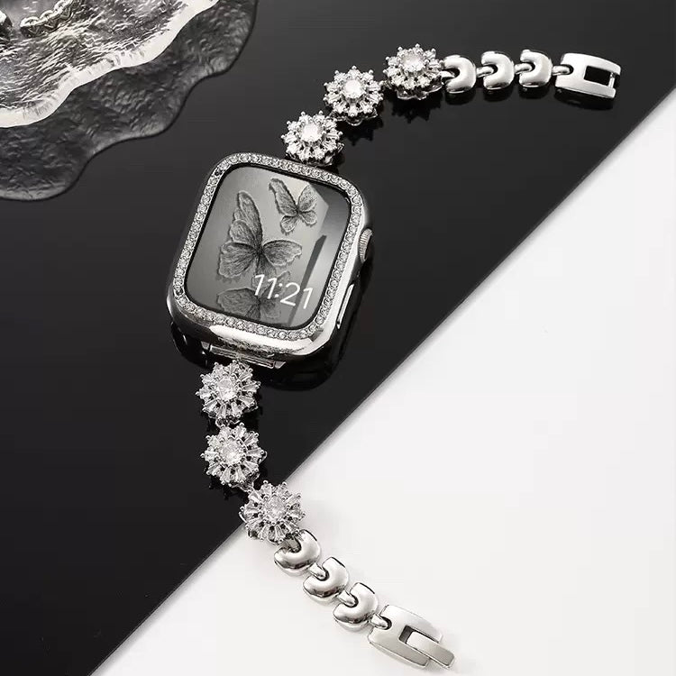 Rotating Rhinestone Snowflake Watch Band for Apple Watch