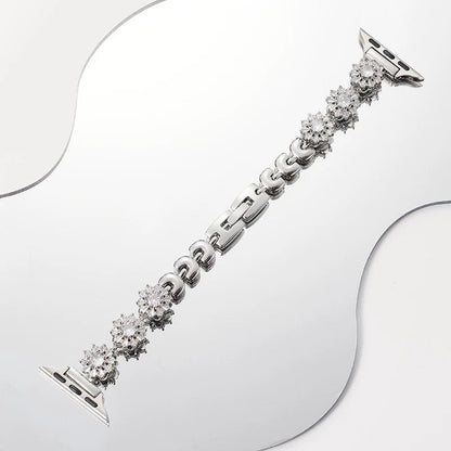 Rotating Rhinestone Snowflake Watch Band for Apple Watch