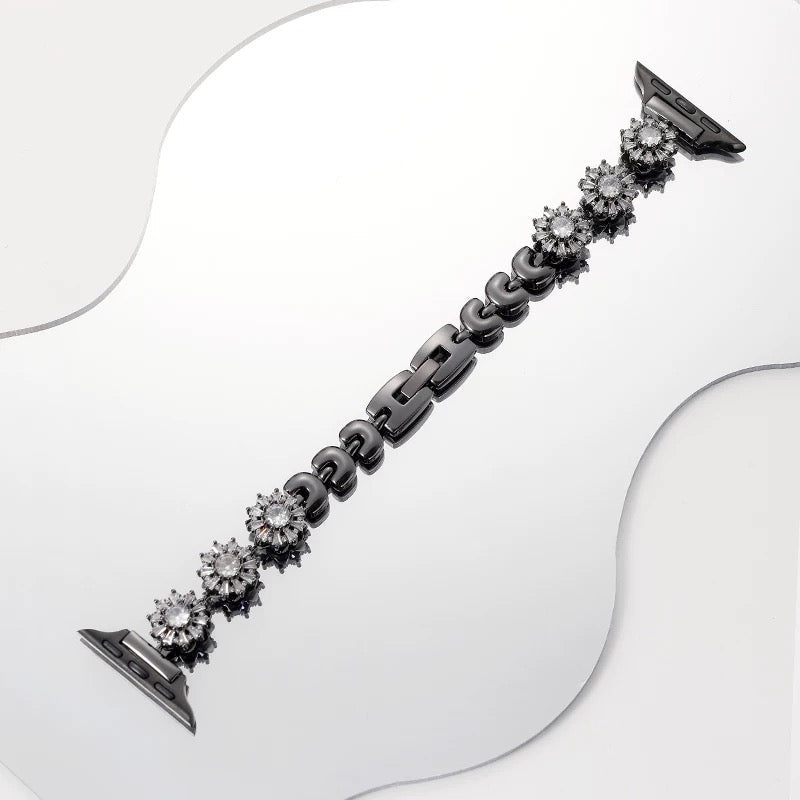 Rotating Rhinestone Snowflake Watch Band for Apple Watch
