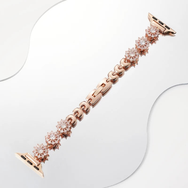 Rotating Rhinestone Snowflake Watch Band for Apple Watch