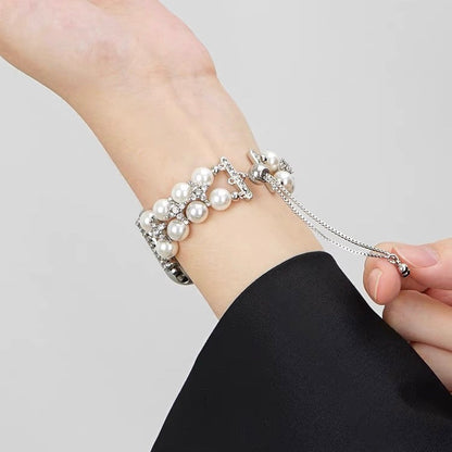 Pearl-Embellished Rhinestone Watch Band for Apple Watch
