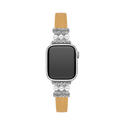 Pearl Touch Leather Watch Band for Apple Watch — Elegant, Comfortable Leather Strap