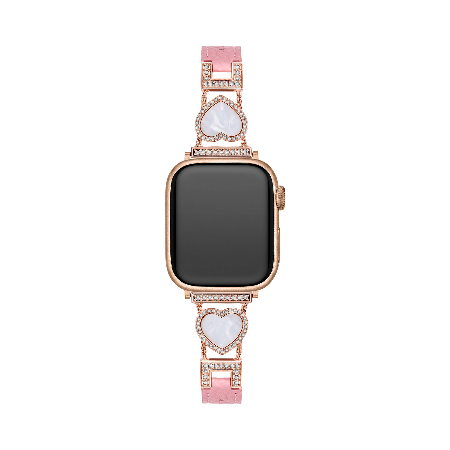 Love-Infused Sparkling Leather Watch Band for Apple Watch