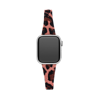 Luxurious Leopard Print Suede Watch Band for Apple Watch