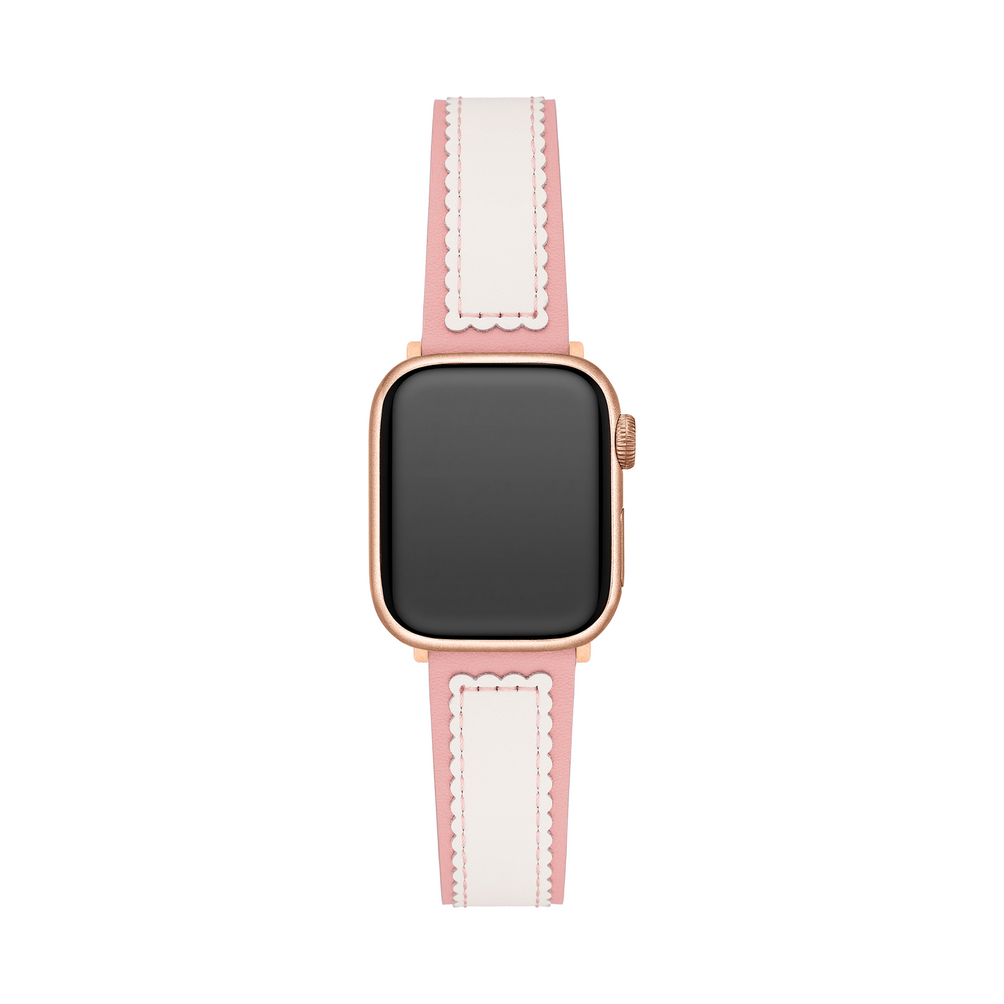 Elegant Scalloped Leather Band for Apple Watch