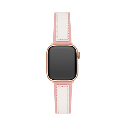 Elegant Scalloped Leather Band for Apple Watch