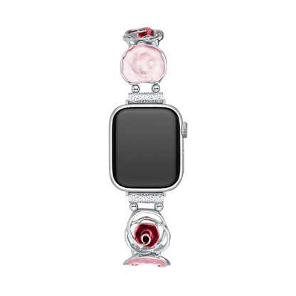 Elegant Rose Bangle Elastic Watch Bracelet for Apple Watch