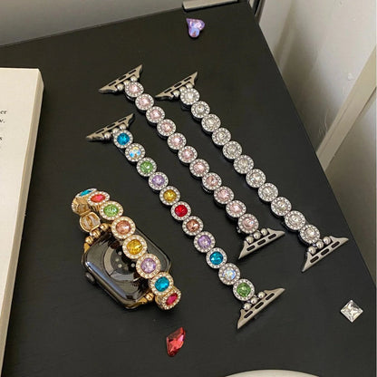 Rainbow Crystal Bracelet for Apple Watch – Dazzling Multicolor Crystal Band