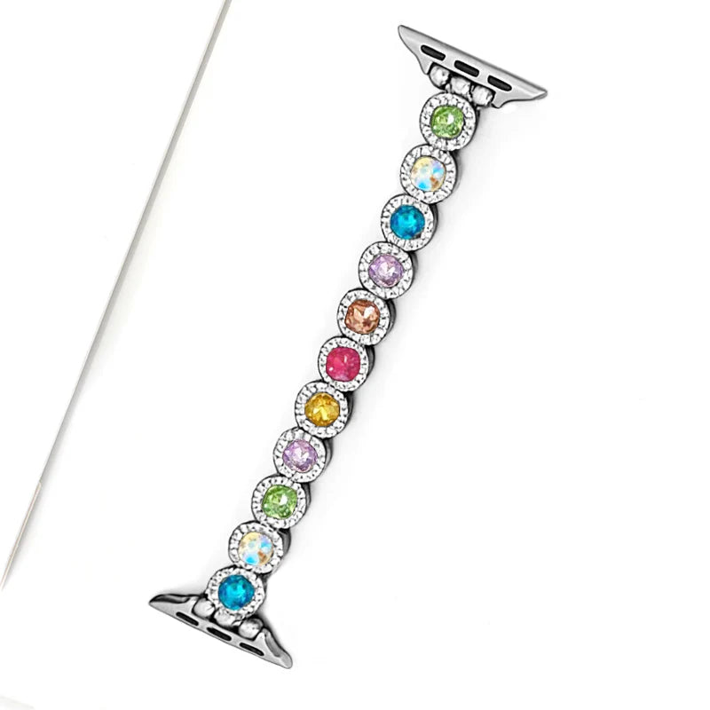 Rainbow Crystal Bracelet for Apple Watch – Dazzling Multicolor Crystal Band