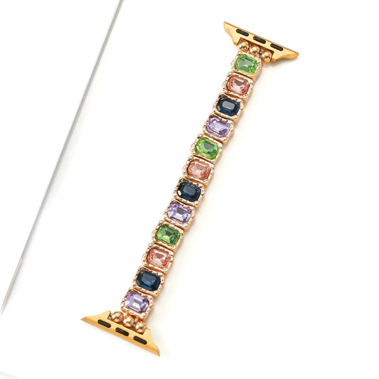 Rainbow Crystal Bracelet for Apple Watch – Dazzling Multicolor Crystal Band