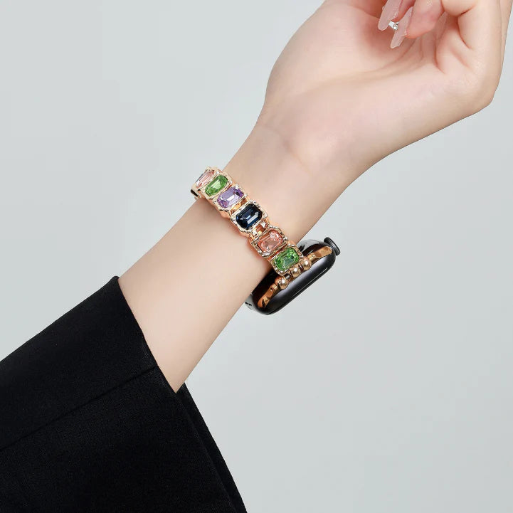 Rainbow Crystal Bracelet for Apple Watch – Dazzling Multicolor Crystal Band