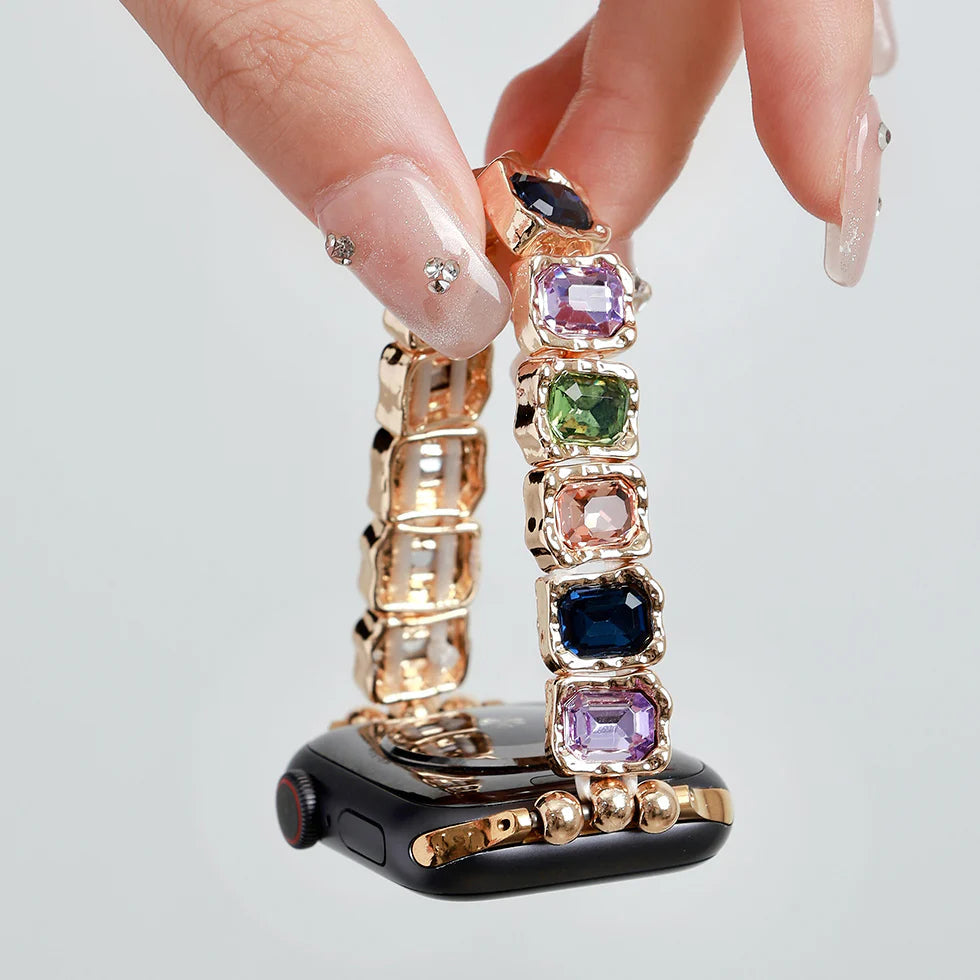 Rainbow Crystal Bracelet for Apple Watch – Dazzling Multicolor Crystal Band