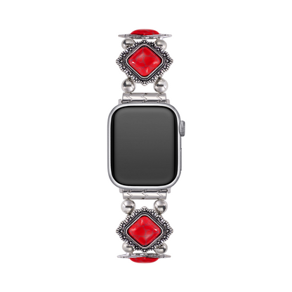 Vintage-Style Turquoise Elastic Watch Bracelet for Apple Watch