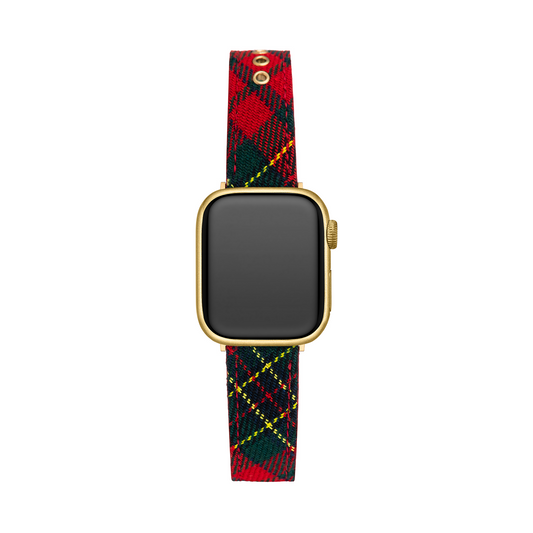 Festive Tartan Apple Watch Band — Stylish Holiday Strap