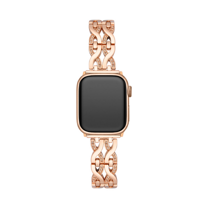 Double-Twist Metal Watch Band for Apple Watch — Sleek Stainless Steel Strap
