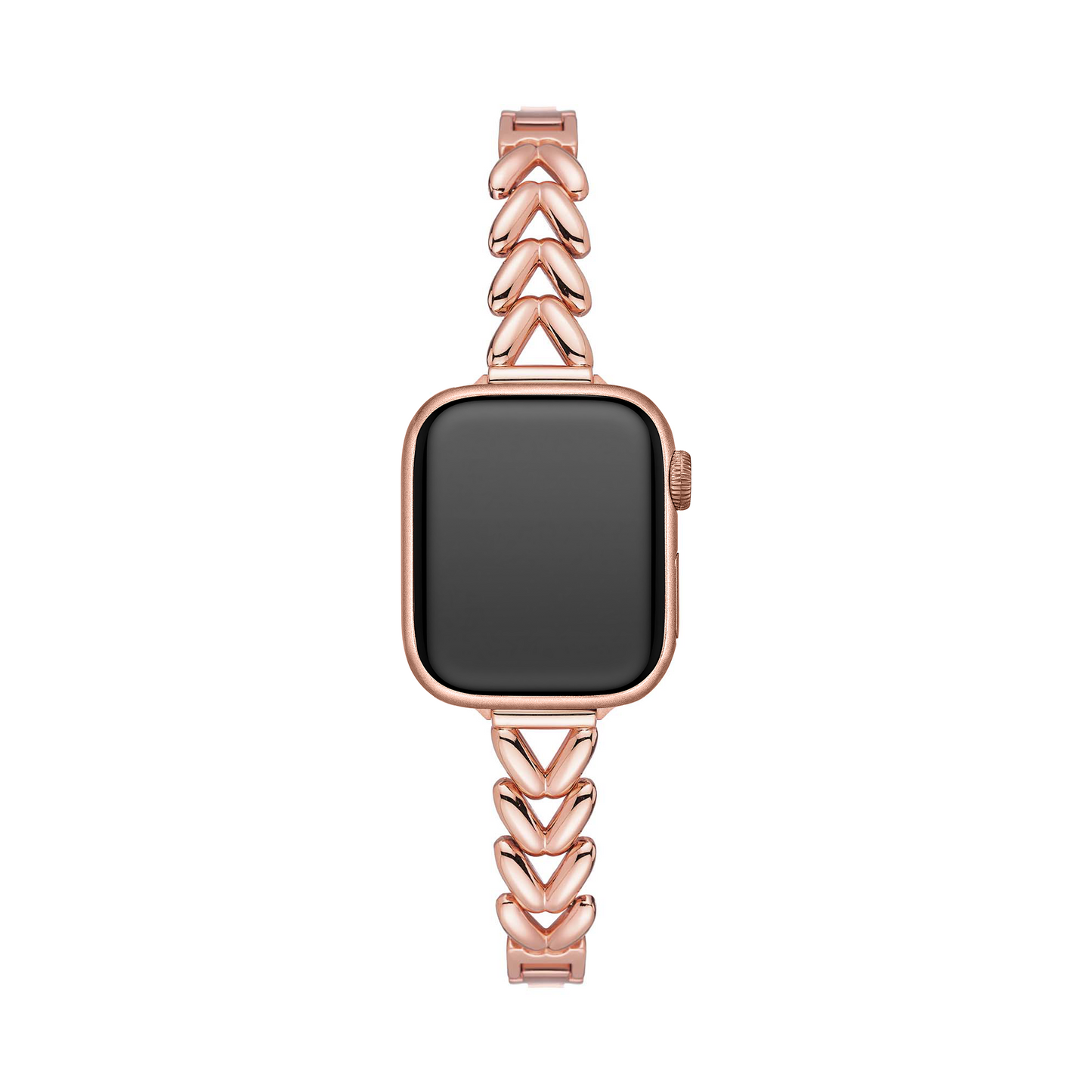 V-Shaped Stainless Steel Watch Band for Apple Watch – Sleek, Durable Metal Bracelet