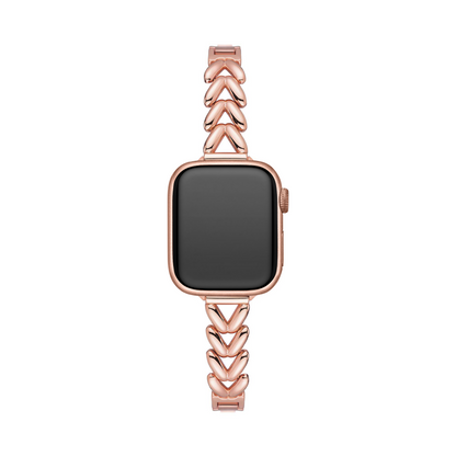 V-Shaped Stainless Steel Watch Band for Apple Watch – Sleek, Durable Metal Bracelet