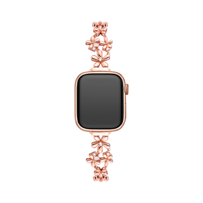 14K Gold & Platinum Plated Floral Copper Watch Band