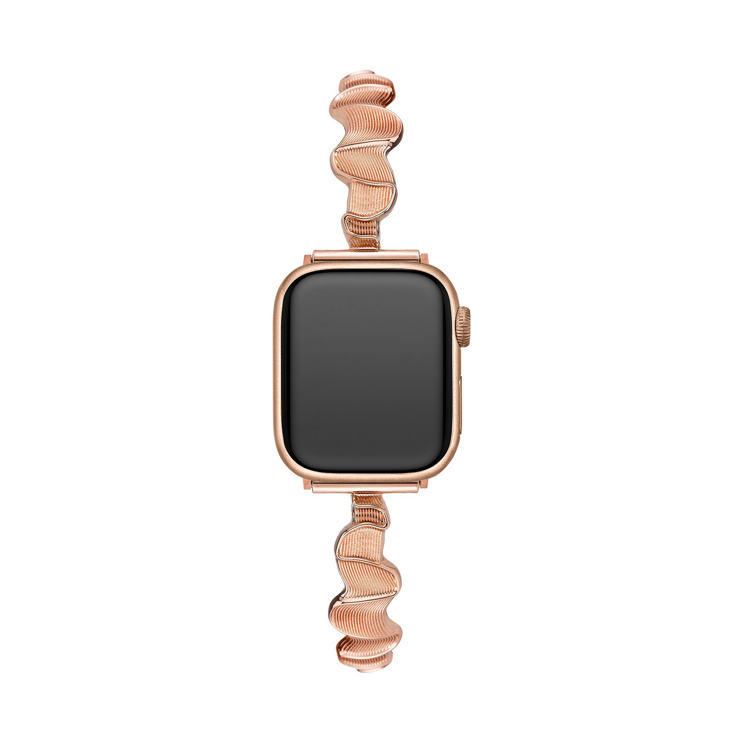Sleek Wavy Metal Band for Apple Watch – Premium Stainless Steel Bracelet