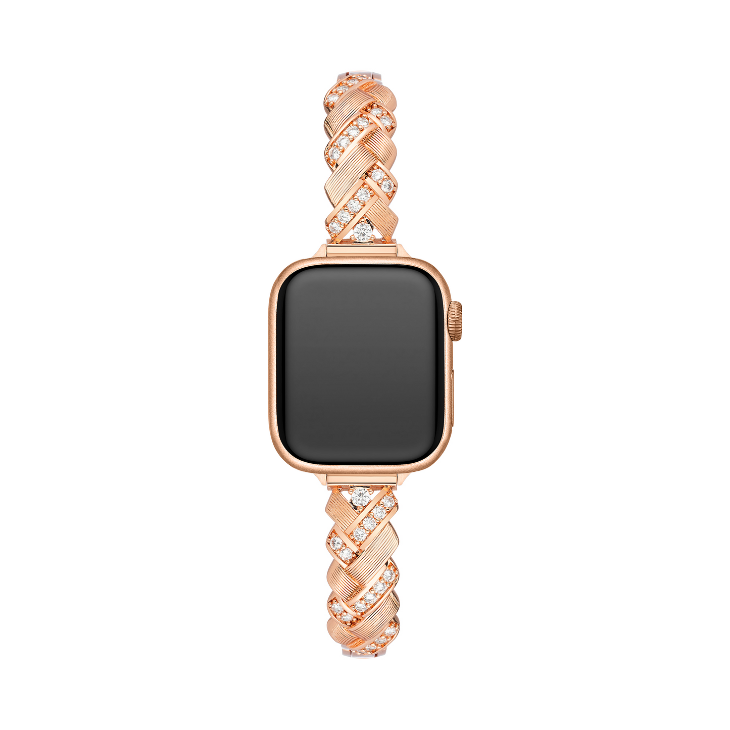 Gleaming Braided Stainless Steel Watch Band for Apple Watch