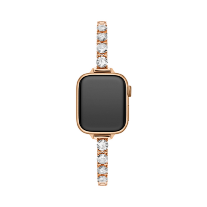Round Zircon Copper Watch Band for Apple Watch — Elegant, Sparkling Metal Strap