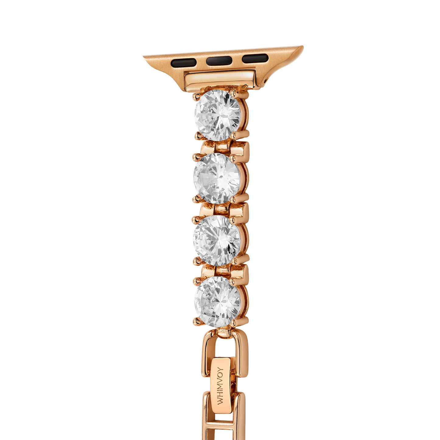 Round Zircon Copper Watch Band for Apple Watch — Elegant, Sparkling Metal Strap