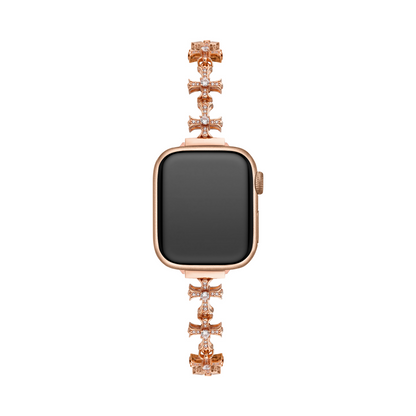 Glittering Cross-Design Apple Watch Band