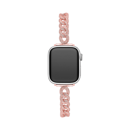 Copper Zircon Chain Watch Band for Apple Watch – Sleek, Elegant & Durable