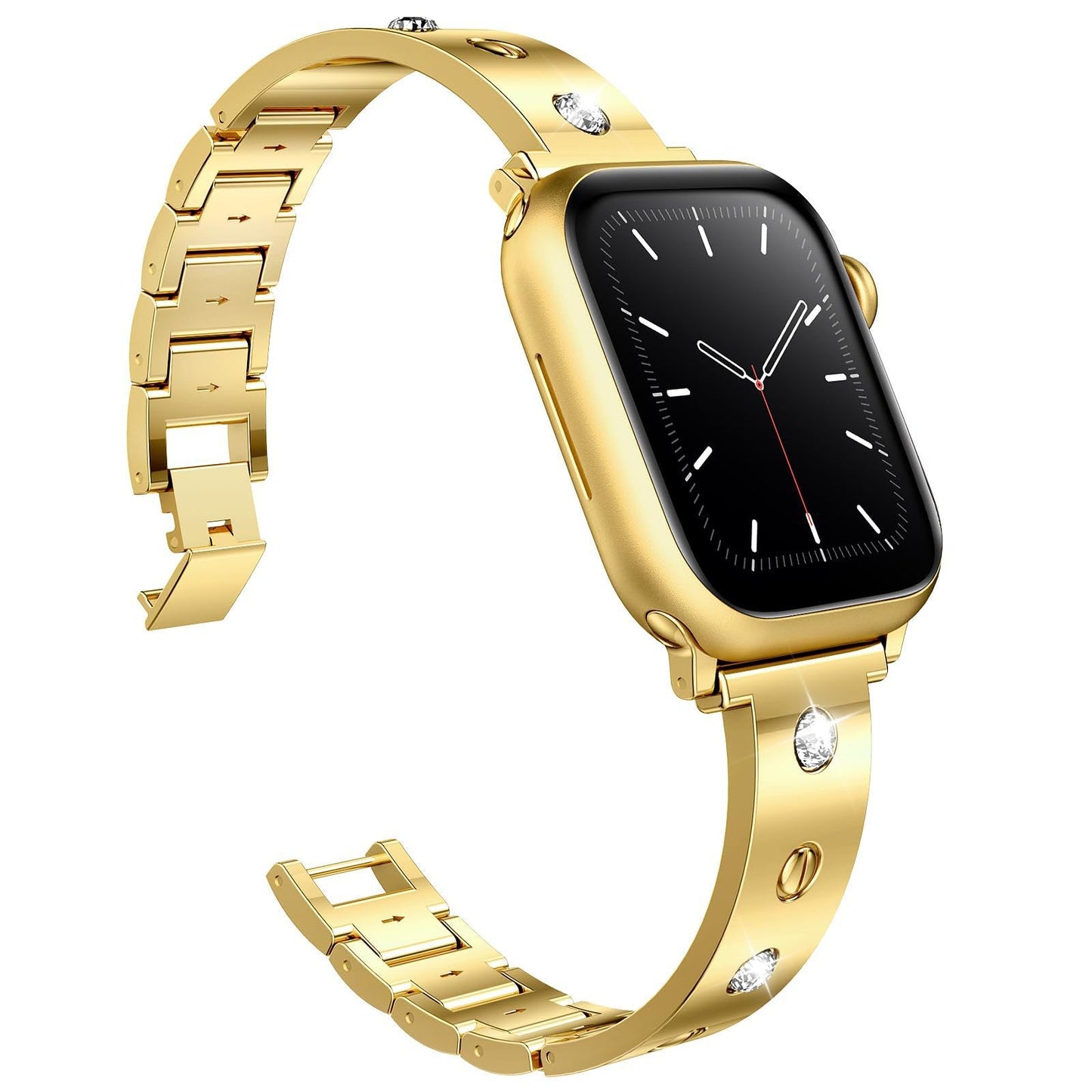 Diamond-Studded Apple Watch Bracelet - Luxurious Sparkle & Style