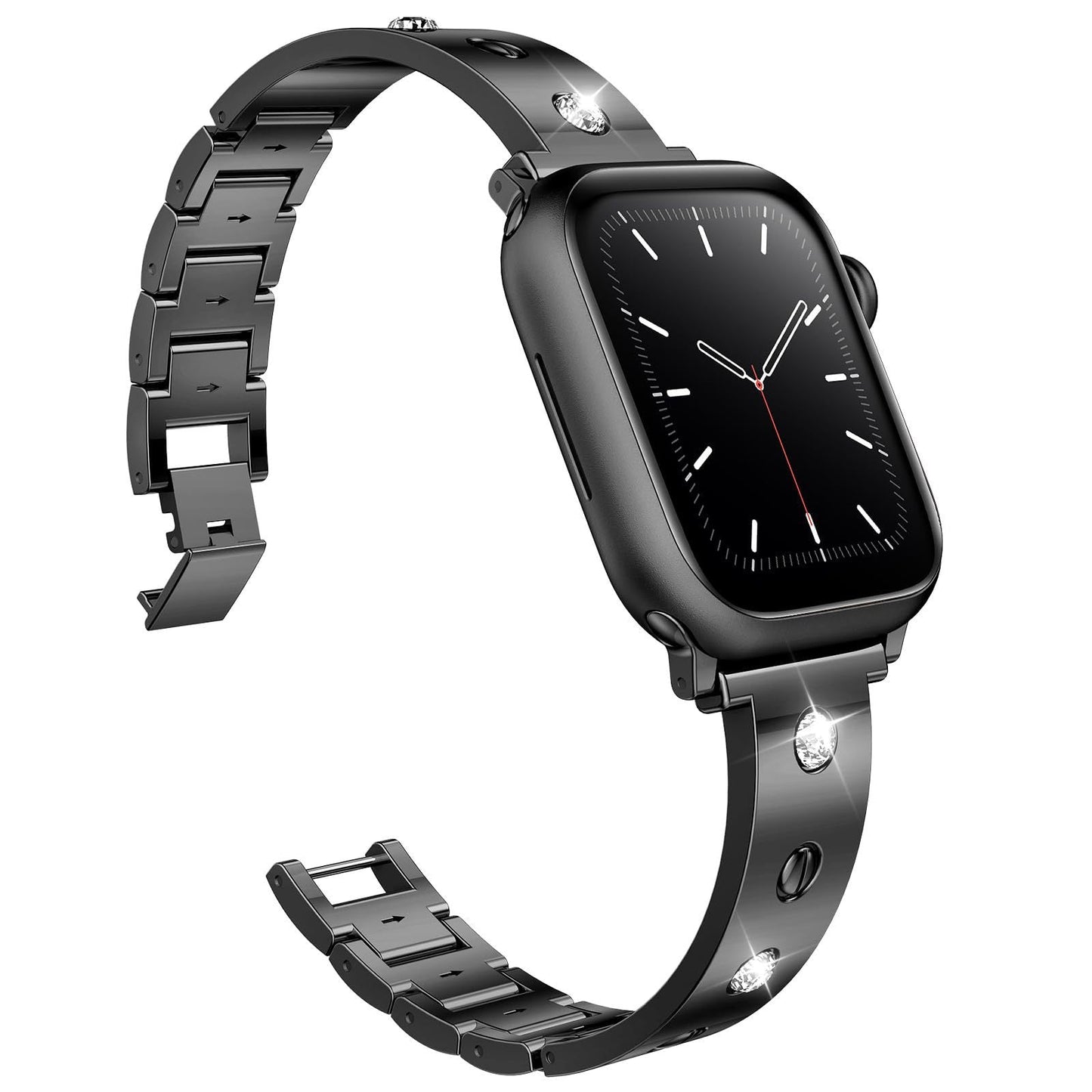 Diamond-Studded Apple Watch Bracelet - Luxurious Sparkle & Style