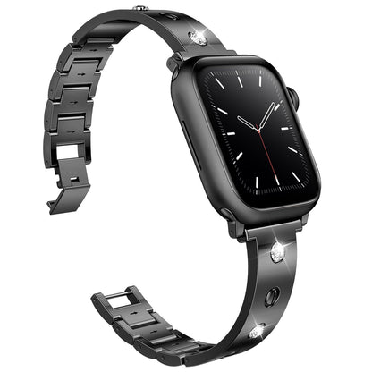 Diamond-Studded Apple Watch Bracelet - Luxurious Sparkle & Style