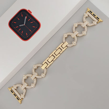 Sparkling Link Bracelet for Apple Watch - Elegant Crystal-Accent Band