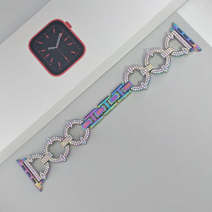 Sparkling Link Bracelet for Apple Watch - Elegant Crystal-Accent Band