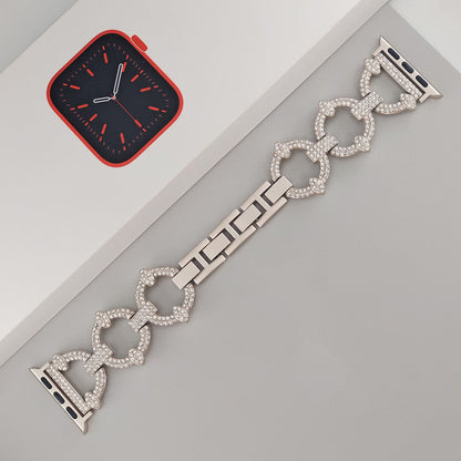 Sparkling Link Bracelet for Apple Watch - Elegant Crystal-Accent Band