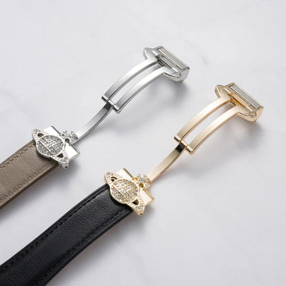 Saturn Magnetic Leather Strap - Premium Leather Band with Magnetic Closure