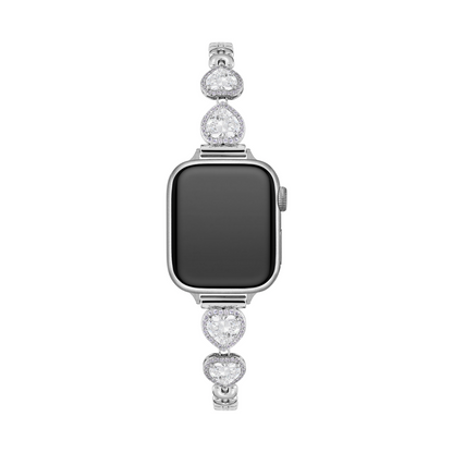 Sparkling Heart Apple Watch Band for a Dazzling Look