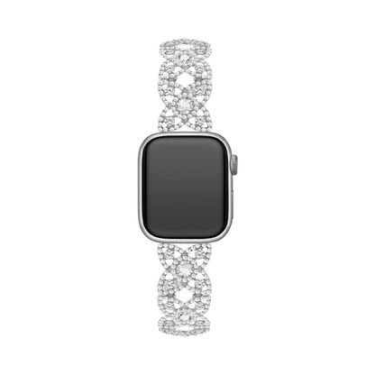 Sparkling Rhinestone Flower Elastic Watch Band for Apple Watch
