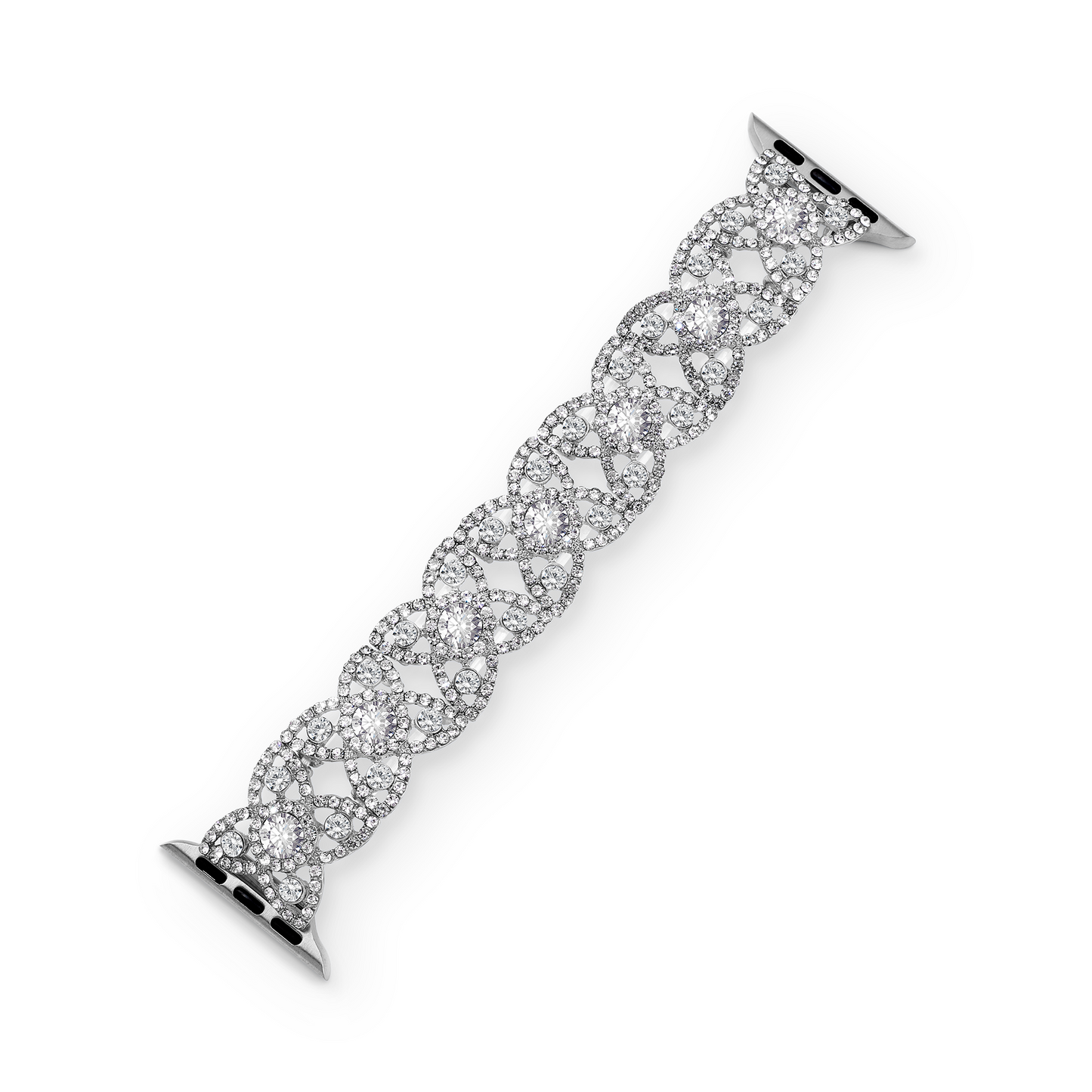 Sparkling Rhinestone Flower Elastic Watch Band for Apple Watch