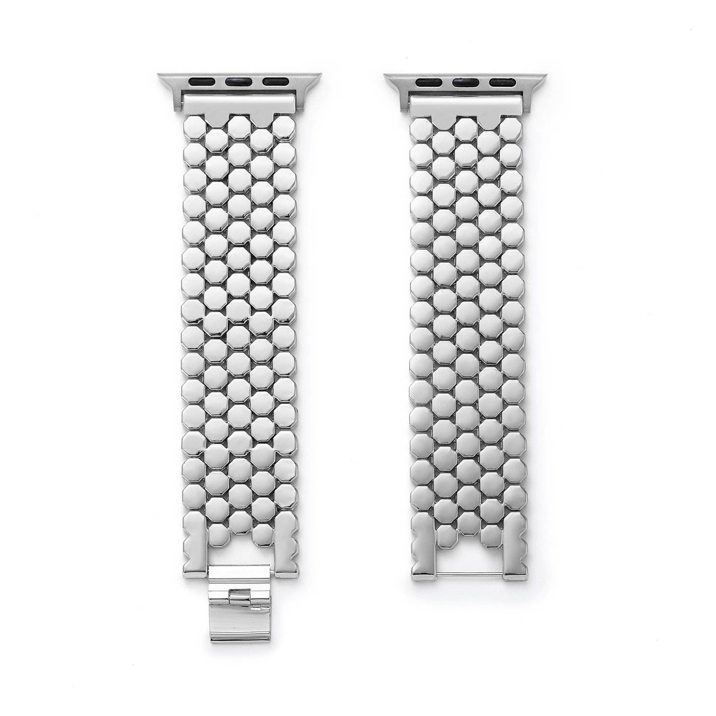 Unisex Honeycomb Metal Watch Band - Modern, Durable Strap