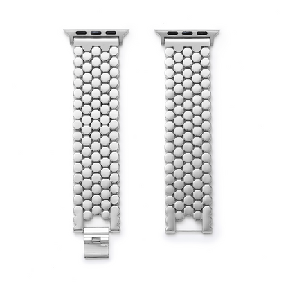 Unisex Honeycomb Metal Watch Band - Modern, Durable Strap