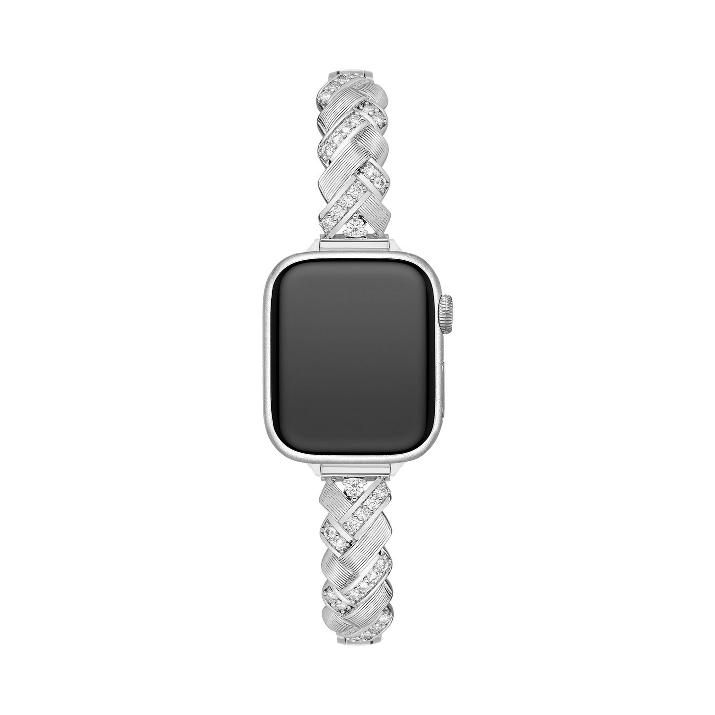Gleaming Braided Stainless Steel Watch Band for Apple Watch