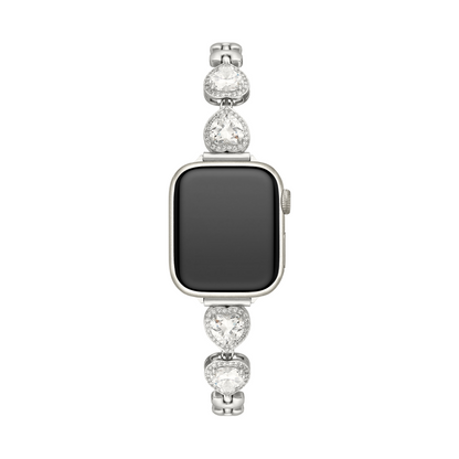 Sparkling Heart Apple Watch Band for a Dazzling Look
