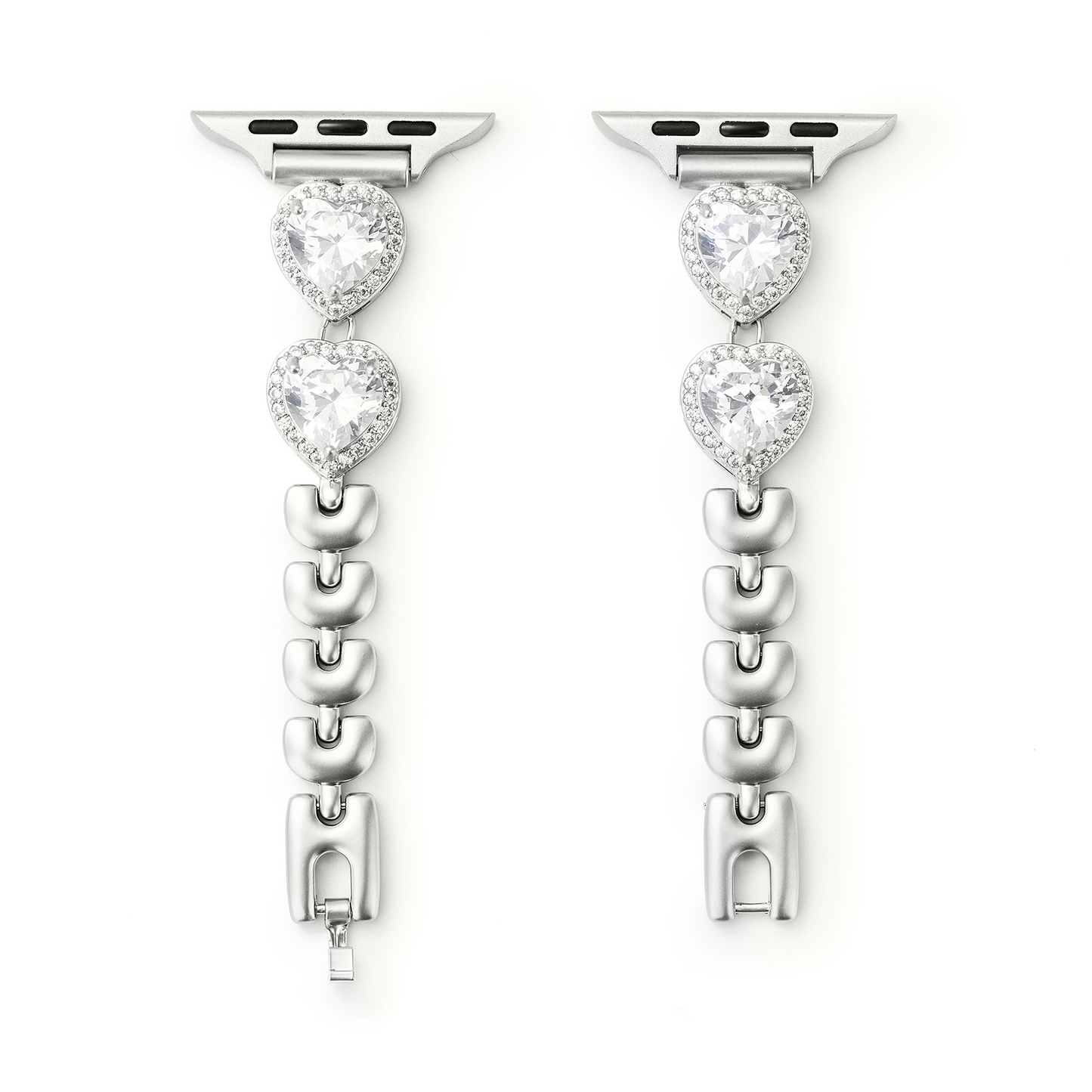 Sparkling Heart Apple Watch Band for a Dazzling Look