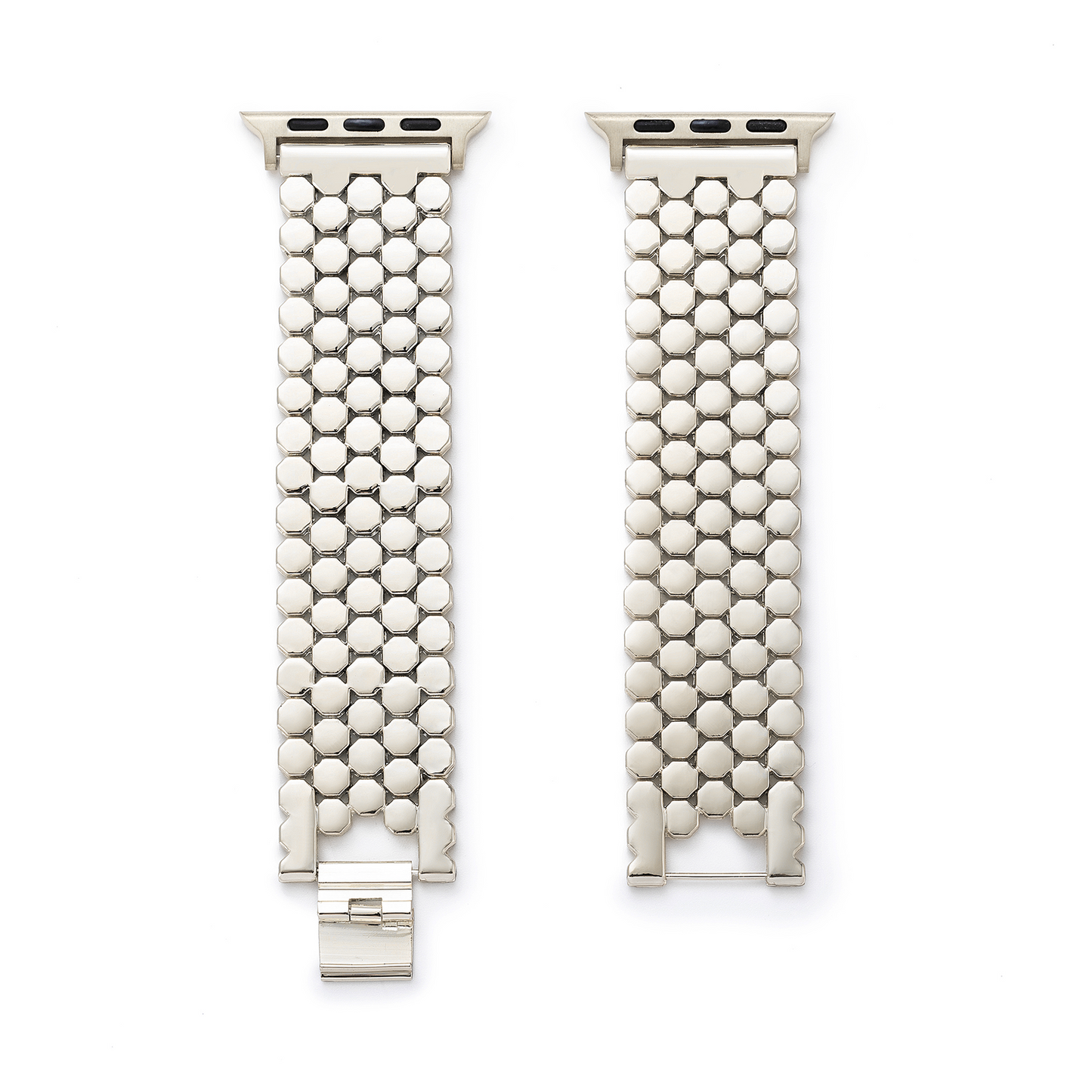Unisex Honeycomb Metal Watch Band - Modern, Durable Strap