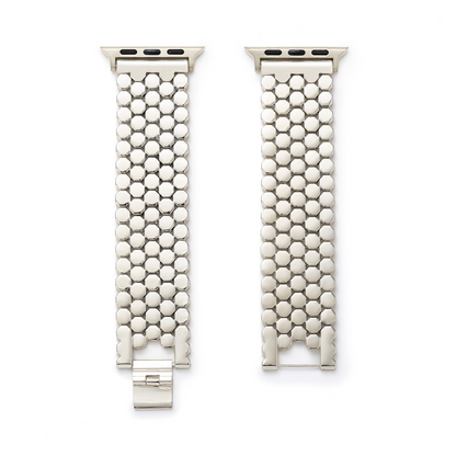 Unisex Honeycomb Metal Watch Band - Modern, Durable Strap