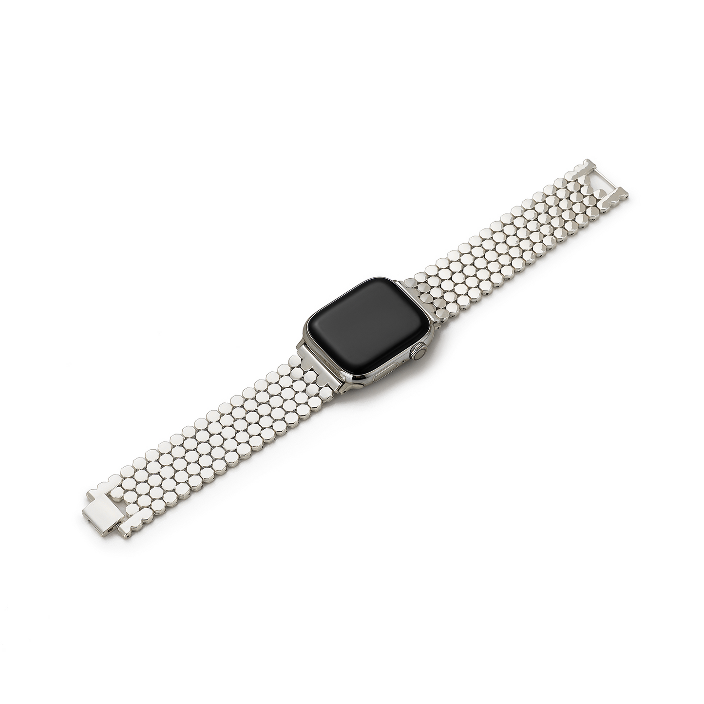 Unisex Honeycomb Metal Watch Band - Modern, Durable Strap