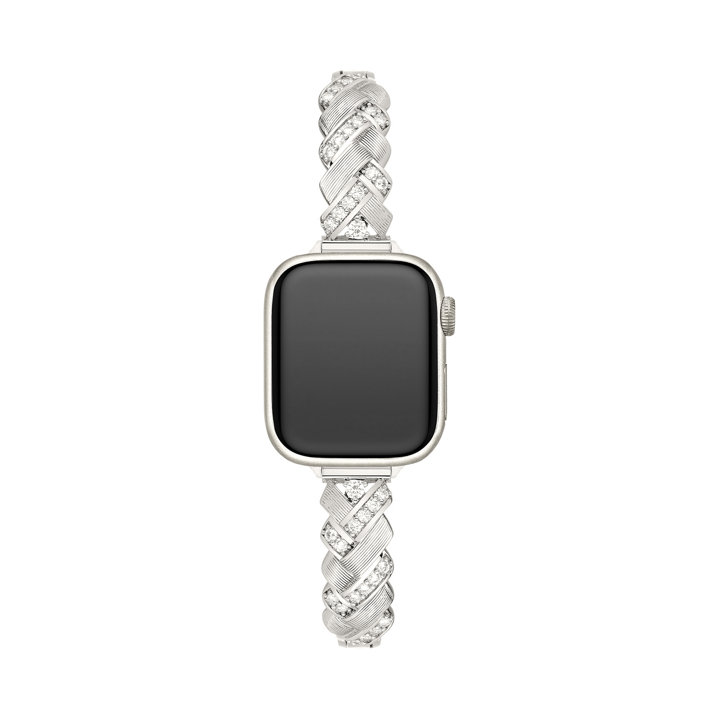 Gleaming Braided Stainless Steel Watch Band for Apple Watch