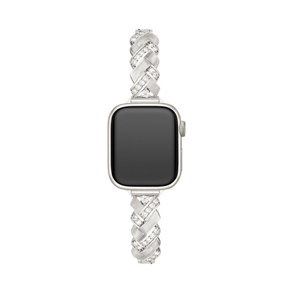 Gleaming Braided Stainless Steel Watch Band for Apple Watch